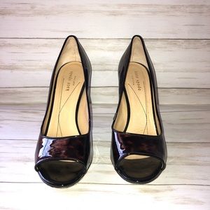 Kate Spade Tortoise Peep Toe 4 inch heels